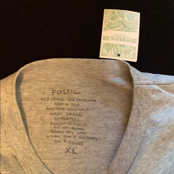 NWT fossil Gray flower t-shirt - Picture 5 of 6